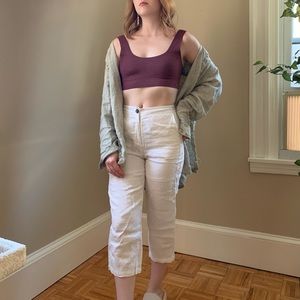 Korean Linen Capri Trousers